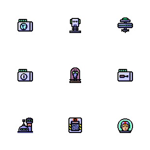 SpaceCon OS icon sets preview