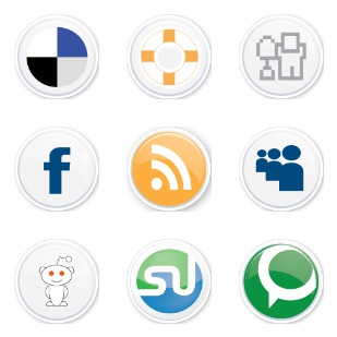 Social Button icon sets preview