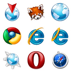 Browsers icon sets preview