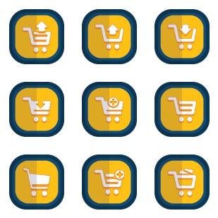 shopping cart icon sets preview