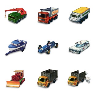 1960 Matchbox Cars icon sets preview