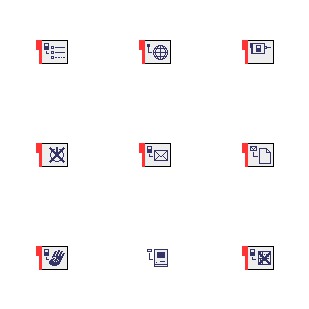 Red Tab System icon sets preview