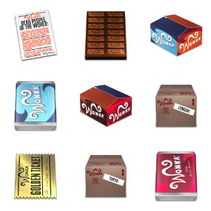 Wonka Industries icon sets preview