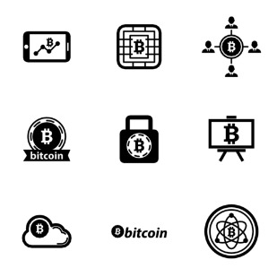 The Bitcoin icon sets preview