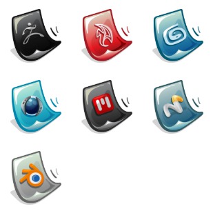 3D Software icon sets preview