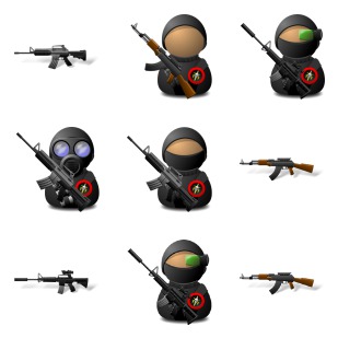 Elite Soldiers icon sets preview