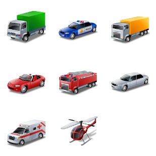 Transport icon sets preview