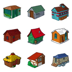 World Houses icon sets preview