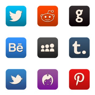 flat social media icon sets preview