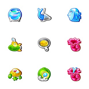 Underwater icon sets preview