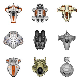 Baby Spaceships icon sets preview