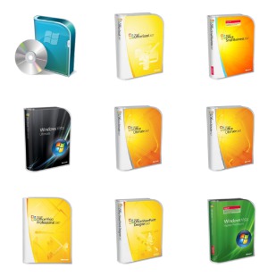 Microsoft 2007 Boxes icon sets preview