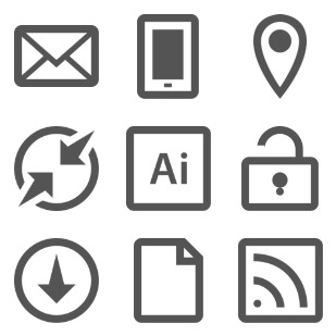 Eco Outline icon sets preview