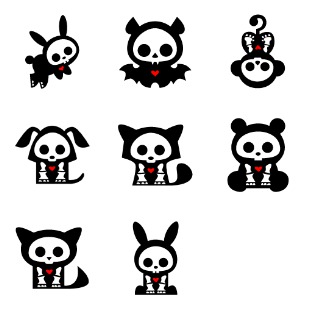 Skelanimals icon sets preview