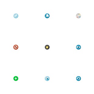 Circular icon sets preview