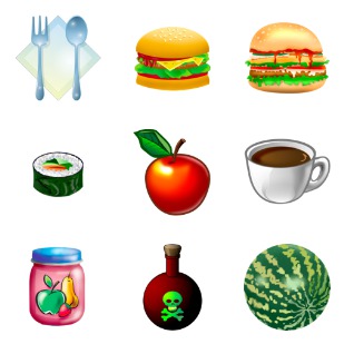 Food icon sets preview