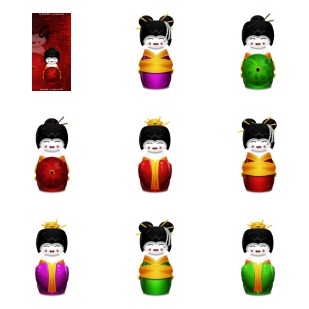 Geisha icon sets preview