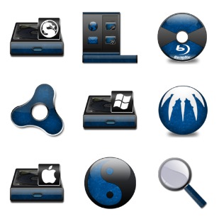 blue pack icon sets preview