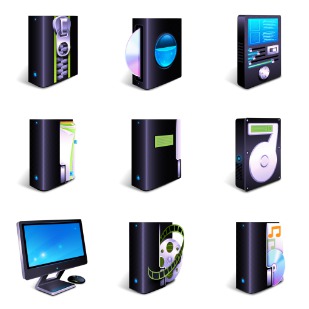 3D BlueFX Desktop icon sets preview