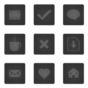 Dark Blog icon sets preview