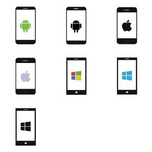 Smart Phones icon sets preview