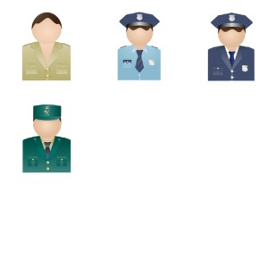 Policemen icon sets preview