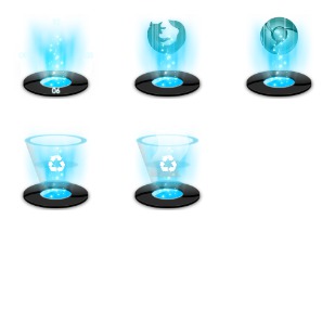 Hologram icon sets preview