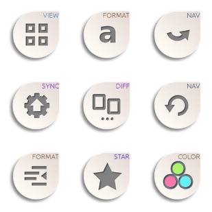 round label icon sets preview