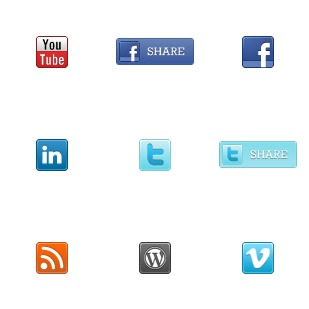 Social Media Bookmark icon sets preview