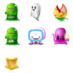 Monsters icon sets preview