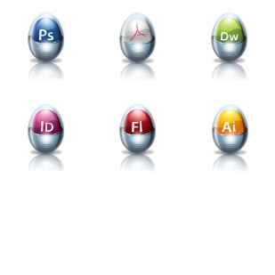 Glossy set for Adobe apps icon sets preview