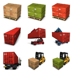 Container 2 icon sets preview