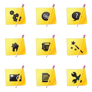 Sticky pack icon sets preview