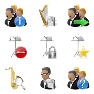 Orchestra icon sets preview