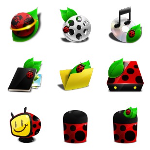 Ladybug icon sets preview