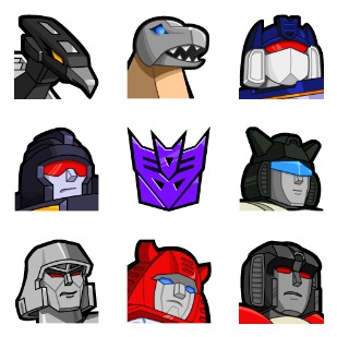 Transformers X Vol. 1 icon sets preview