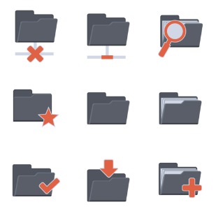 flat folder icon sets preview