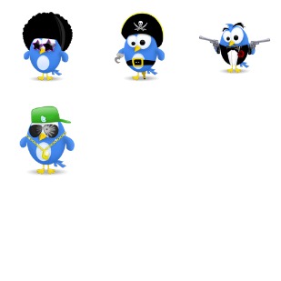 Twitter Characters icon sets preview