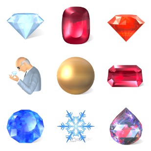 Jewelry icon sets preview