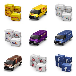 Antreposhop containers set 4 icon sets preview