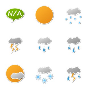 Sticker Weather icon sets preview