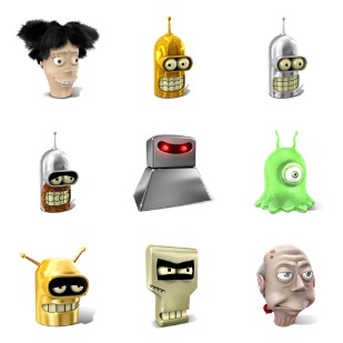 Futurama icon sets preview