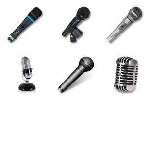 Microphones icon sets preview