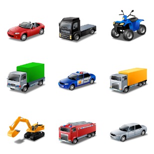 Transport icon sets preview