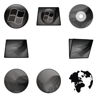 Aura Darkness Pack icon sets preview