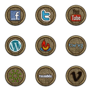 Social Media Badges icon sets preview