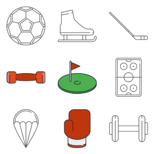 Responsive Sports icon sets preview