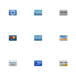 Credit Card icon sets preview