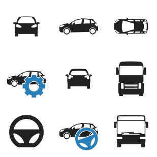 Transport icon sets preview