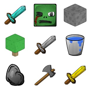 MineCraft icon sets preview